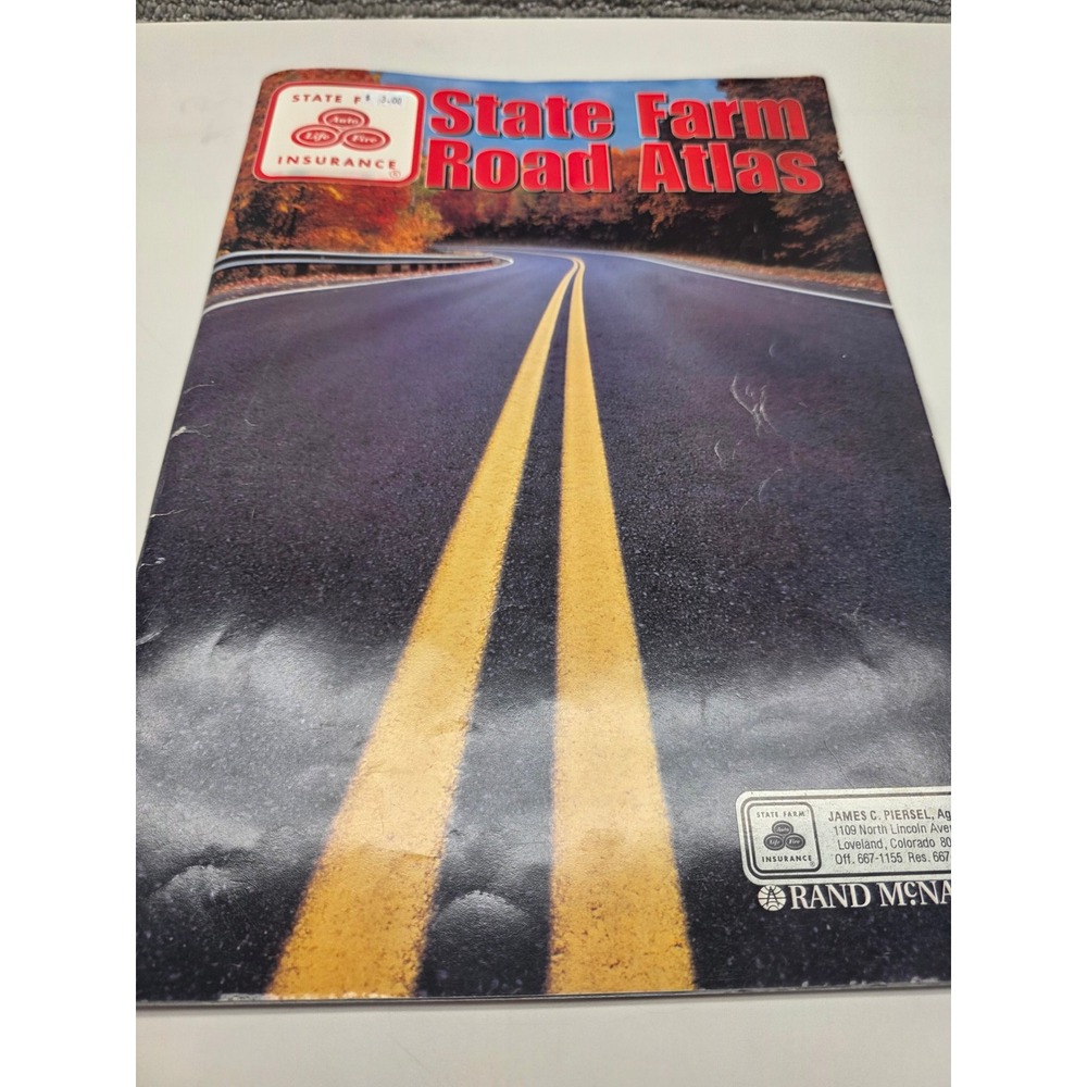 Vintage Rand McNally State Farm Road Atlas United States Canada Mexico 1990s‎